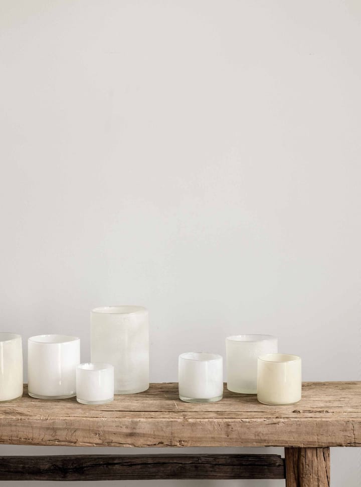 Lyric theelichthouder S, Linen (wit) Tell Me More