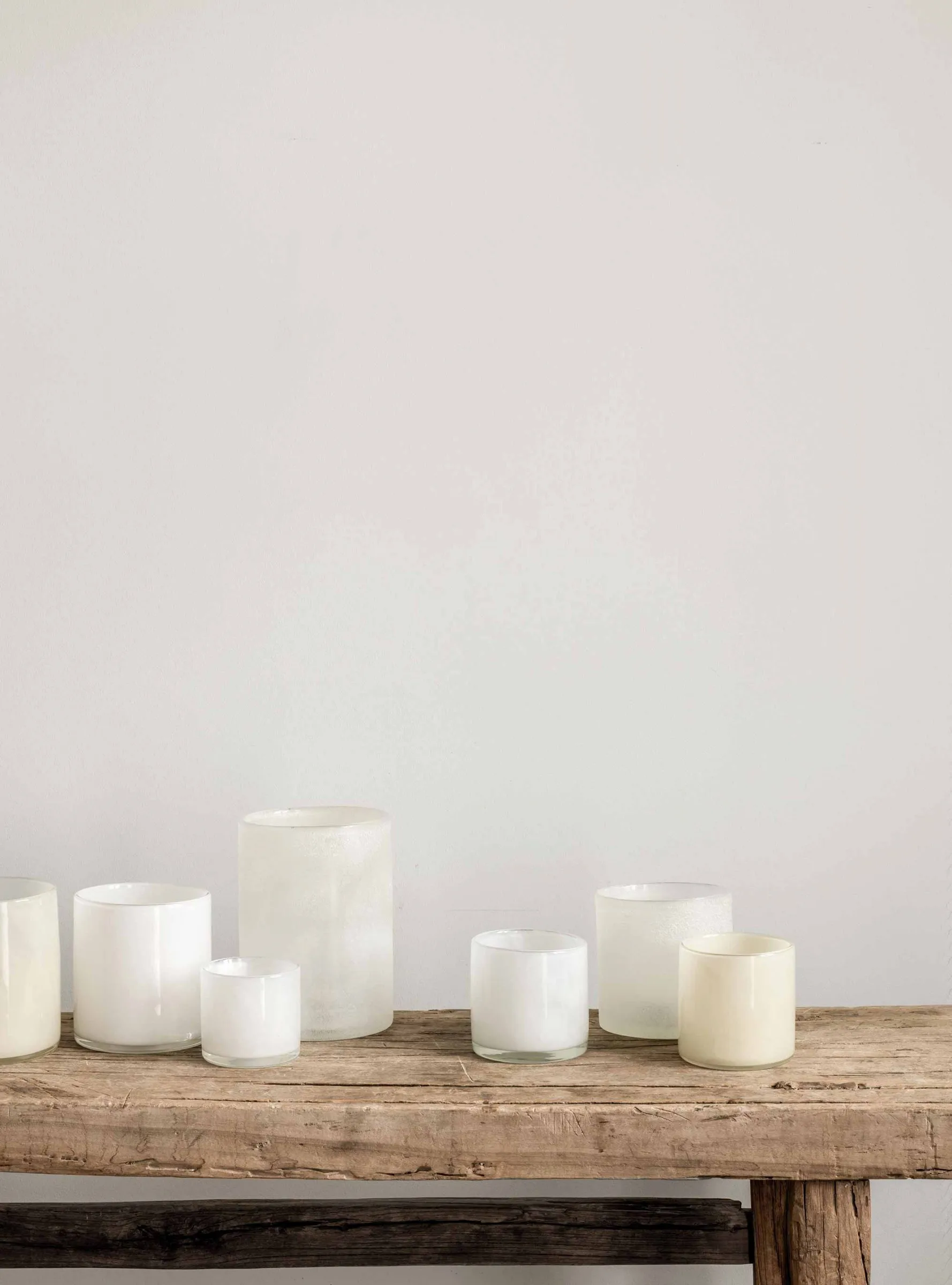 Lyric waxinelichtjeshouder XS, Linen (wit) Tell Me More