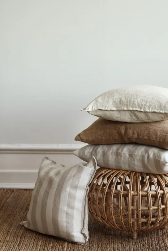 Marion kussenhoes linnen 50x50 cm, Wheat Tell Me More