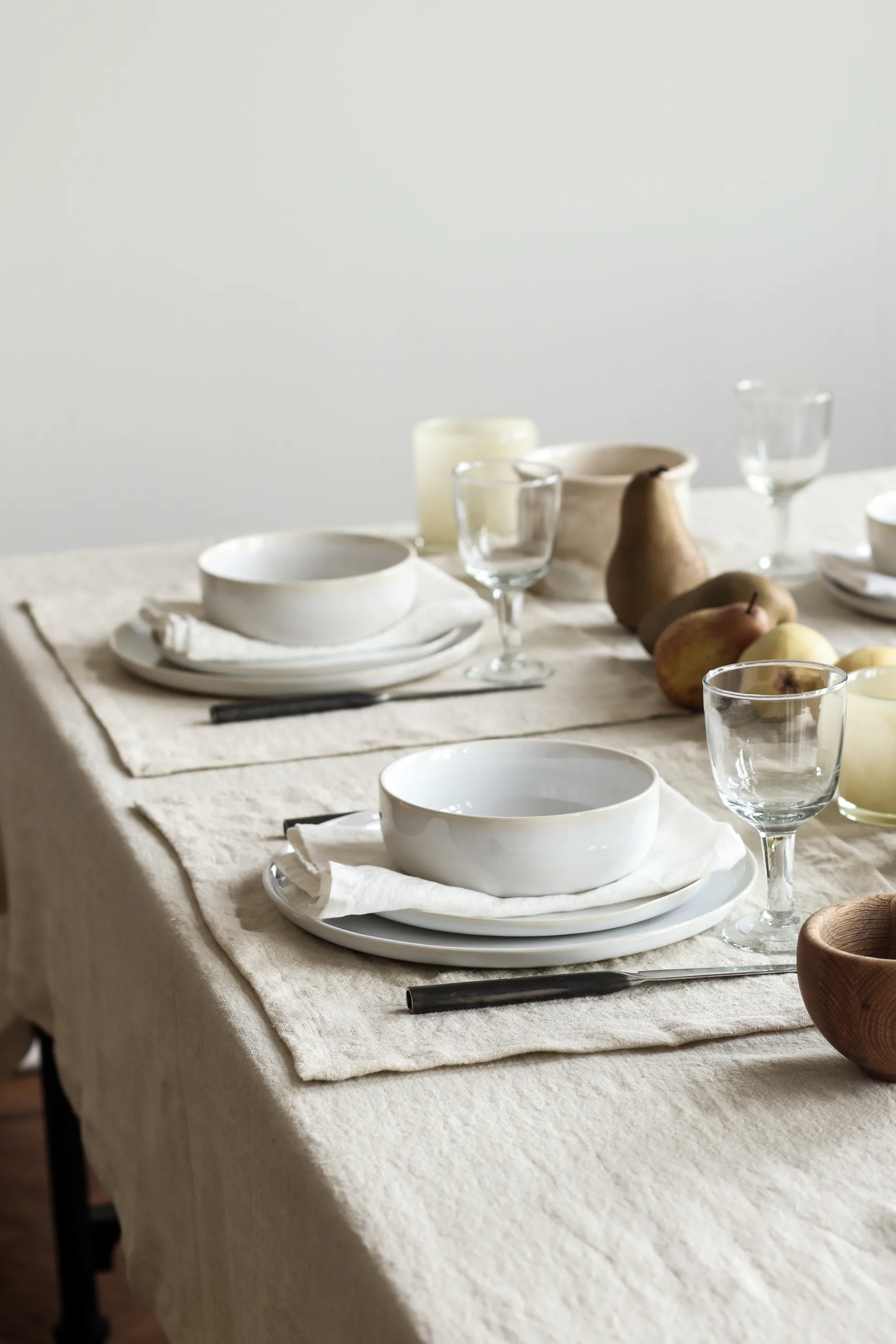 Marion tafelkleed linnen 175x175 cm, Wheat Tell Me More