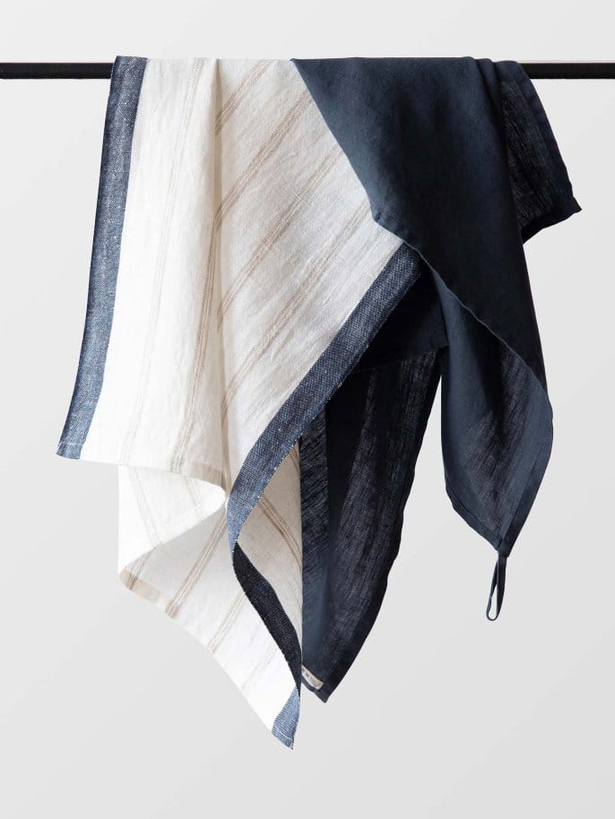 Maya keukenhanddoek 50x70 cm, Natural Stripe Tell Me More