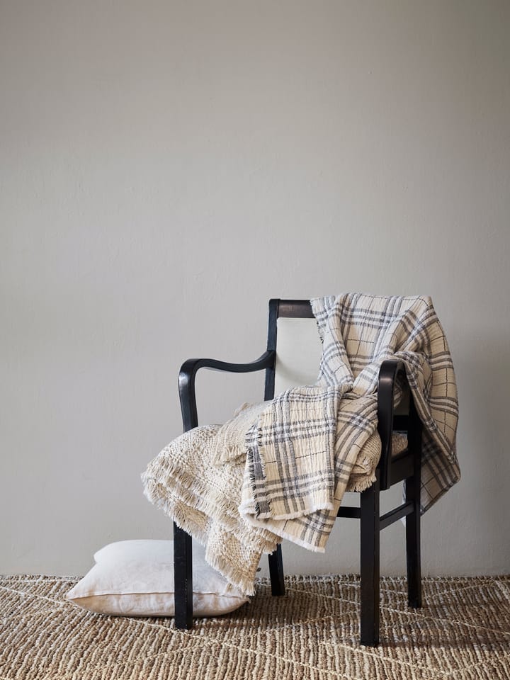 Milton katoenen plaid 140x200 cm, Beige-wit-donkergrijs Tell Me More