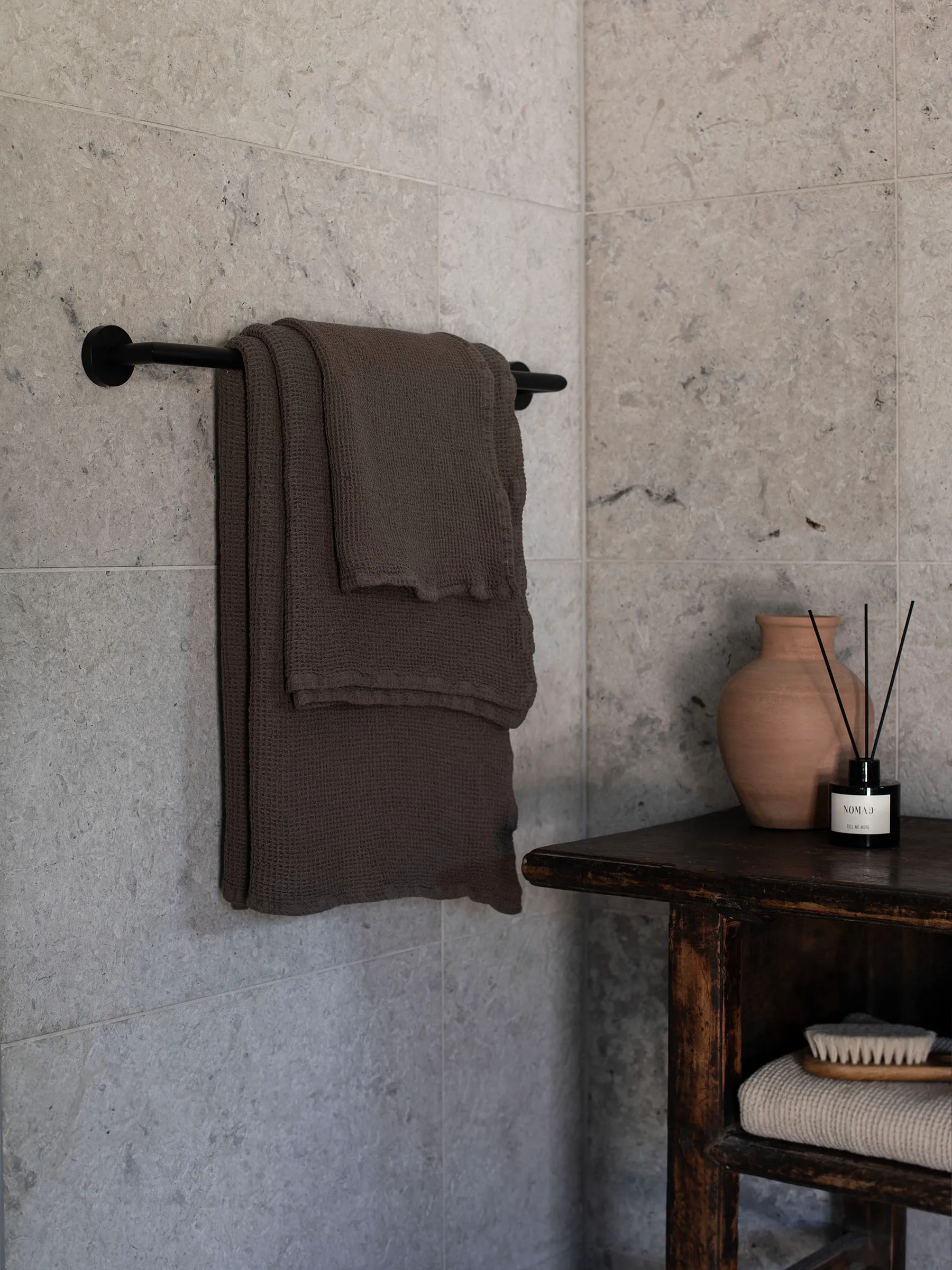 Nella badhanddoek 70x140 cm, Taupe Tell Me More