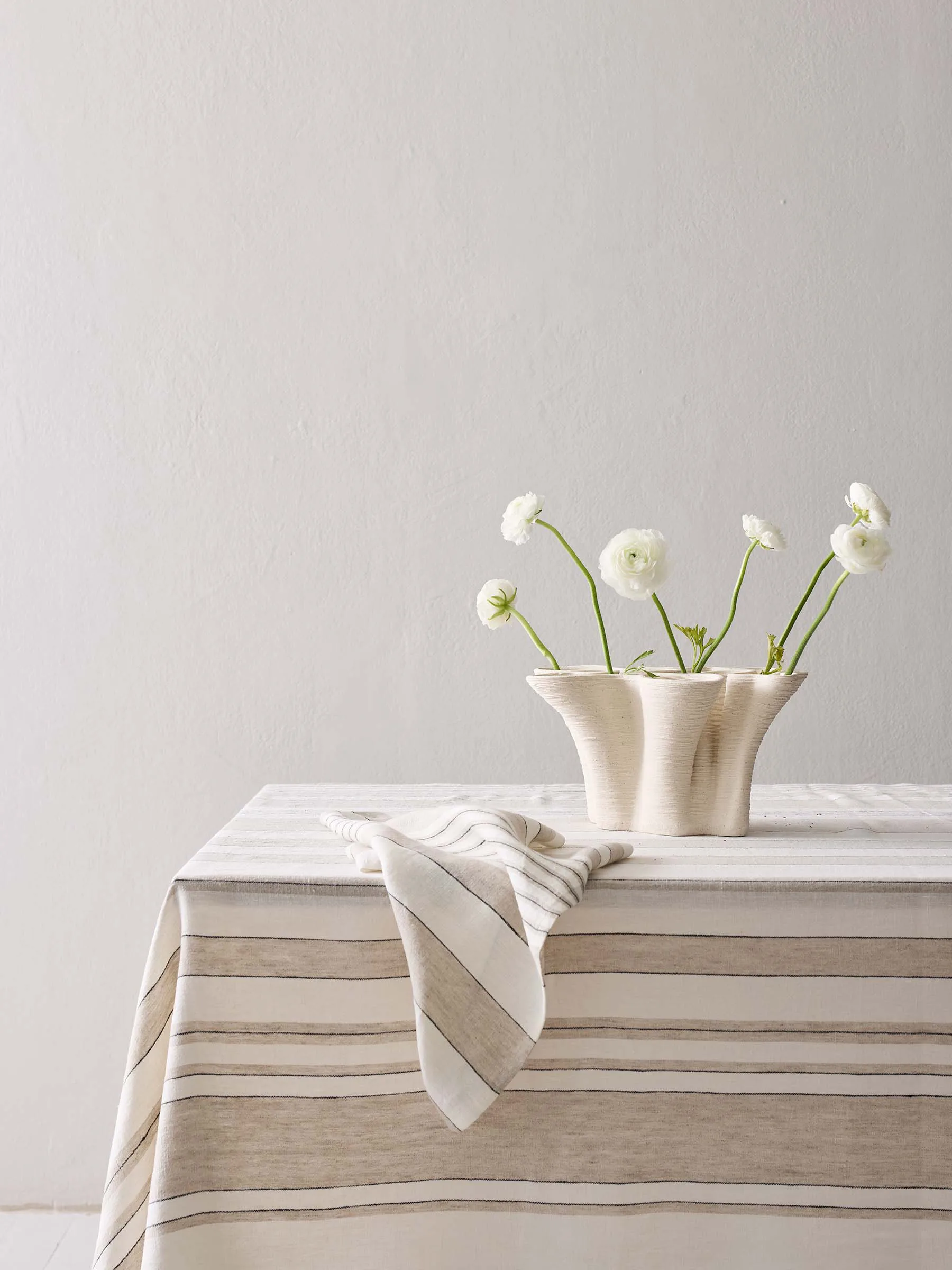 Noah linnenservet 50x50 cm, Beige streep Tell Me More