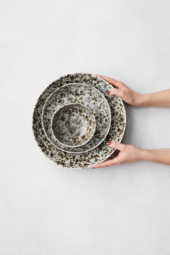 Rivoli saladeschaal medium Ø30 cm, Green splatter Tell Me More