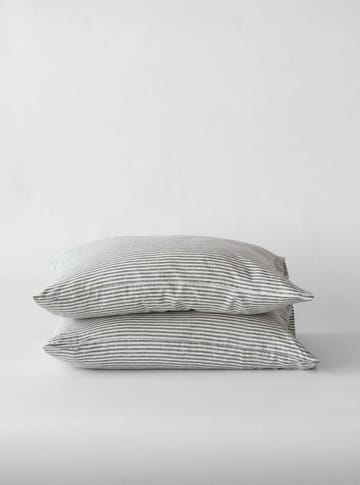 Stonewashed linen kussensloop 50x70 cm 2-pack - Grey-white - Tell Me More