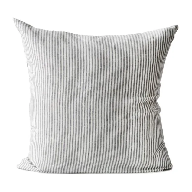 Stonewashed linnen kussensloop 65x65 cm, Grey-white Tell Me More