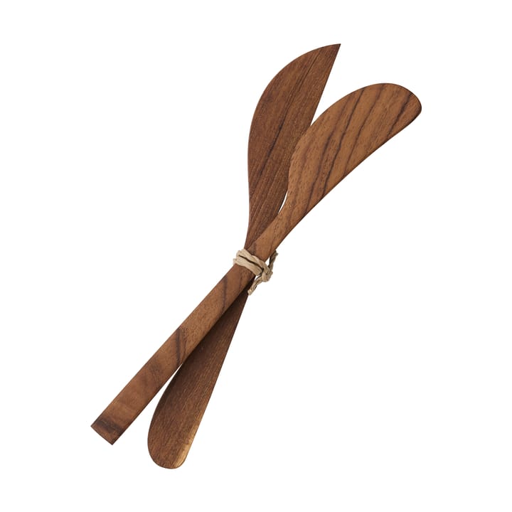 Teak botermes 2-pack - Bruin - Tell Me More