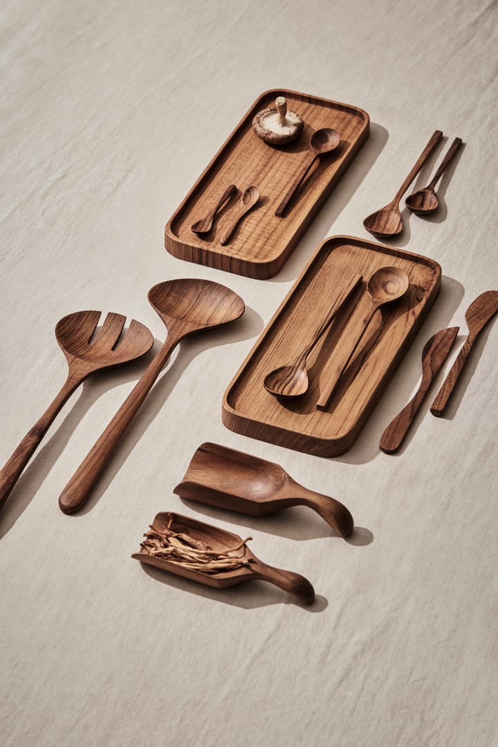 Teak botermes 2-pack, Bruin Tell Me More