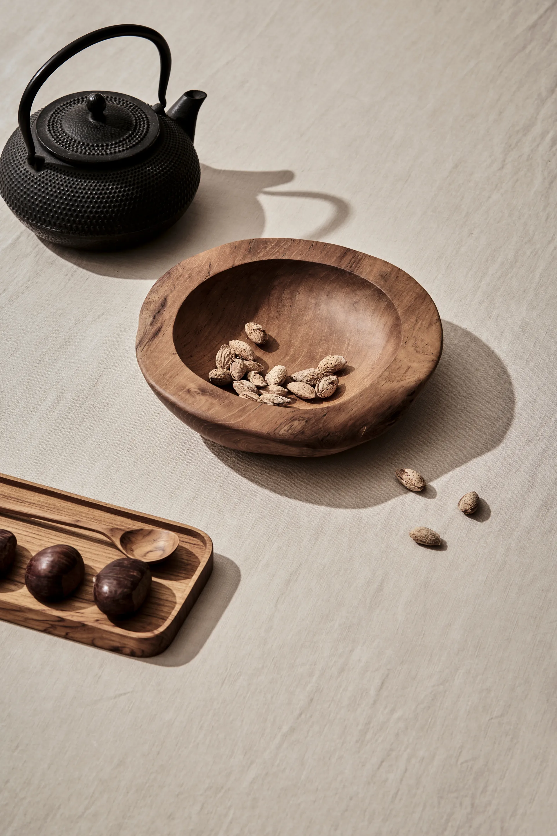 Teak dienblad 12,5x27,5 cm, Bruin Tell Me More