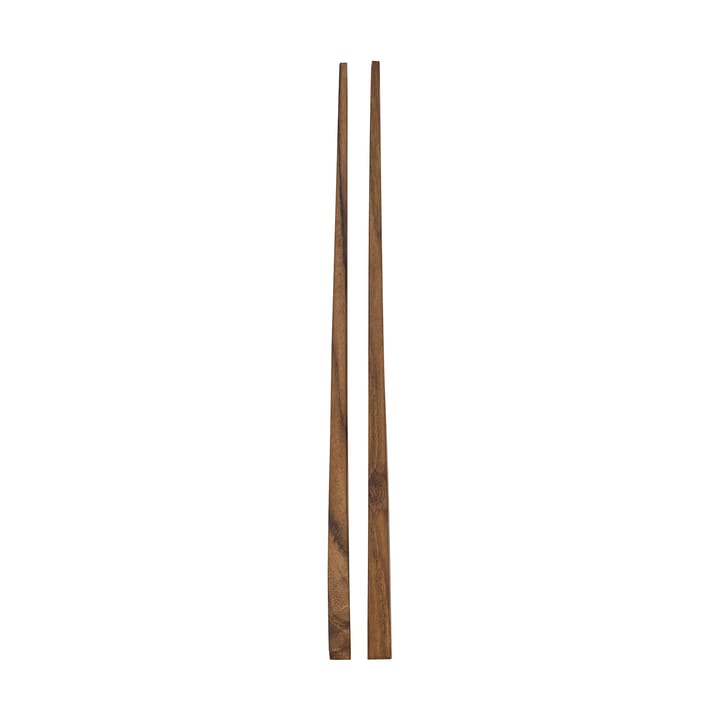 Teak eetstokjes 1 set - Bruin - Tell Me More