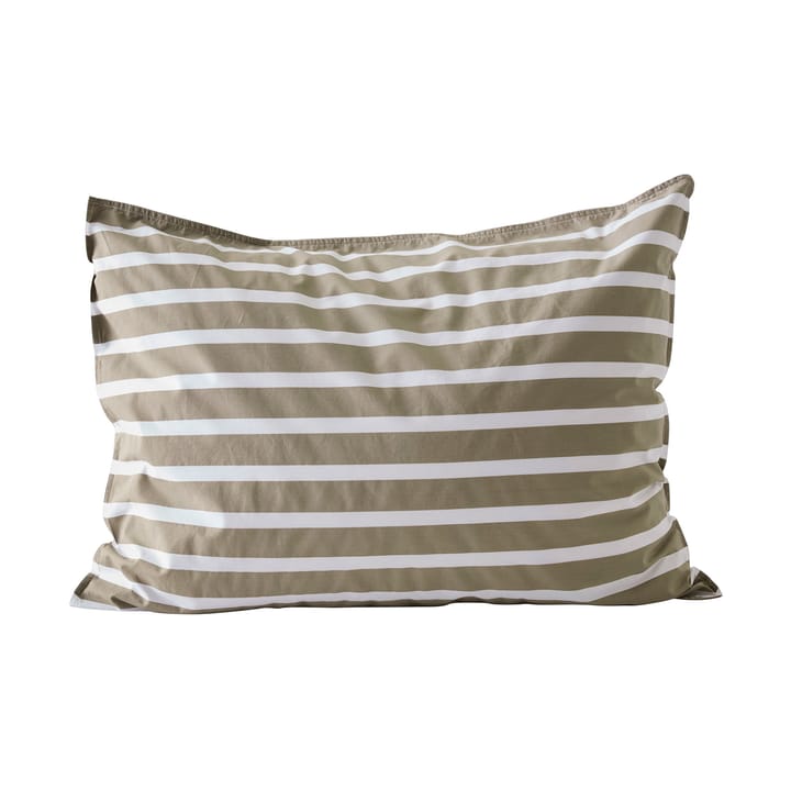 Tell Me More gestreept kussensloop katoen - Olive, 50x60 cm - Tell Me More
