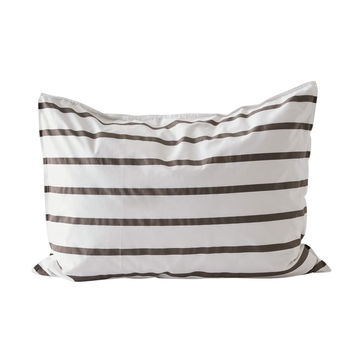 Tell Me More gestreept kussensloop katoen - Taupe, 50x60 cm - Tell Me More