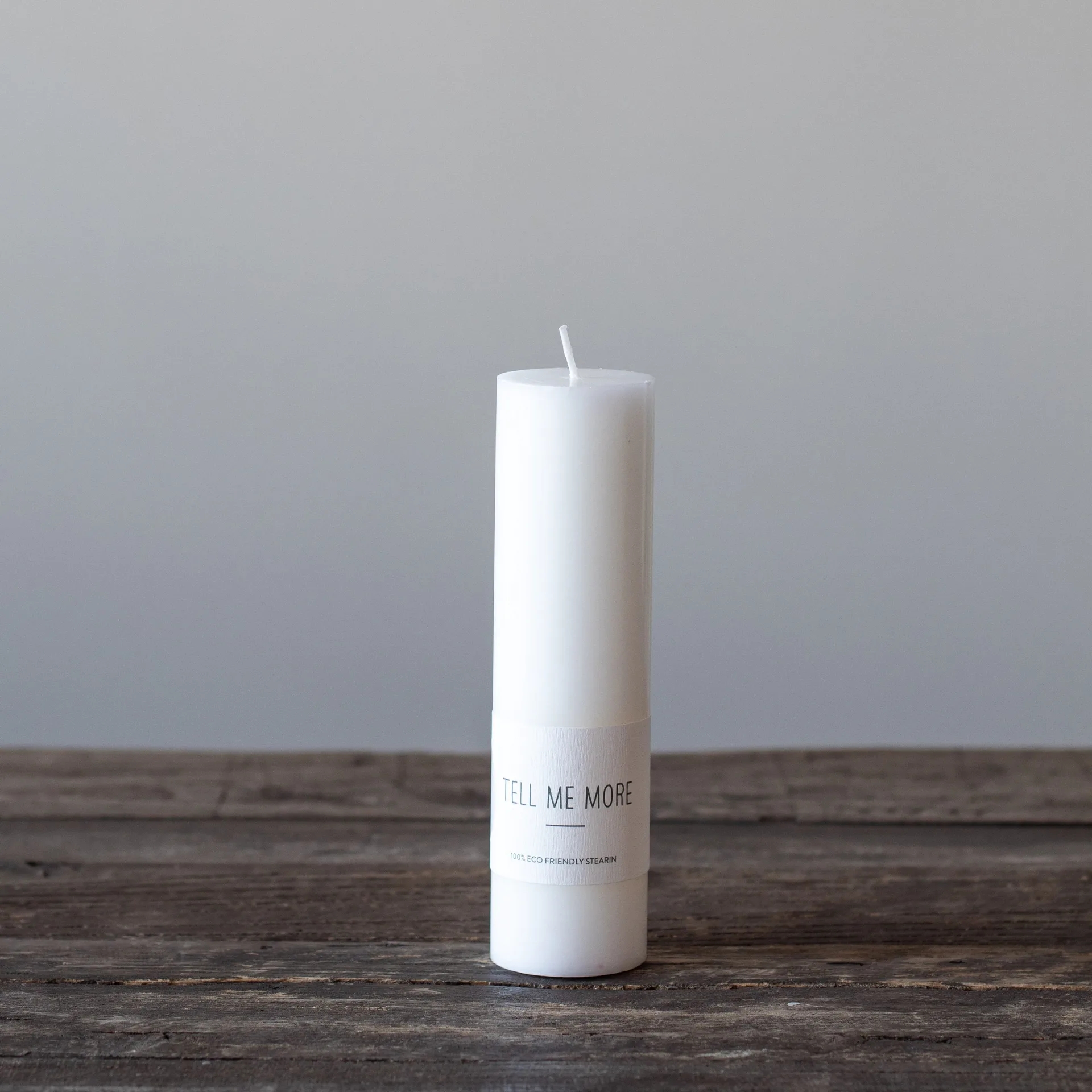 Tell Me More kaars M 15 cm, Wit Tell Me More