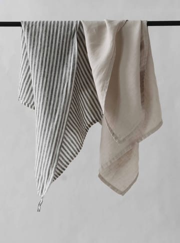 Tell me more keukenhanddoek linnen 50x70 cm - Grey-white - Tell Me More