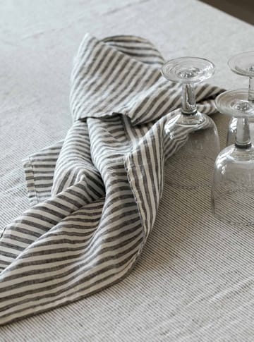 Tell me more keukenhanddoek linnen 50x70 cm - Grey-white - Tell Me More