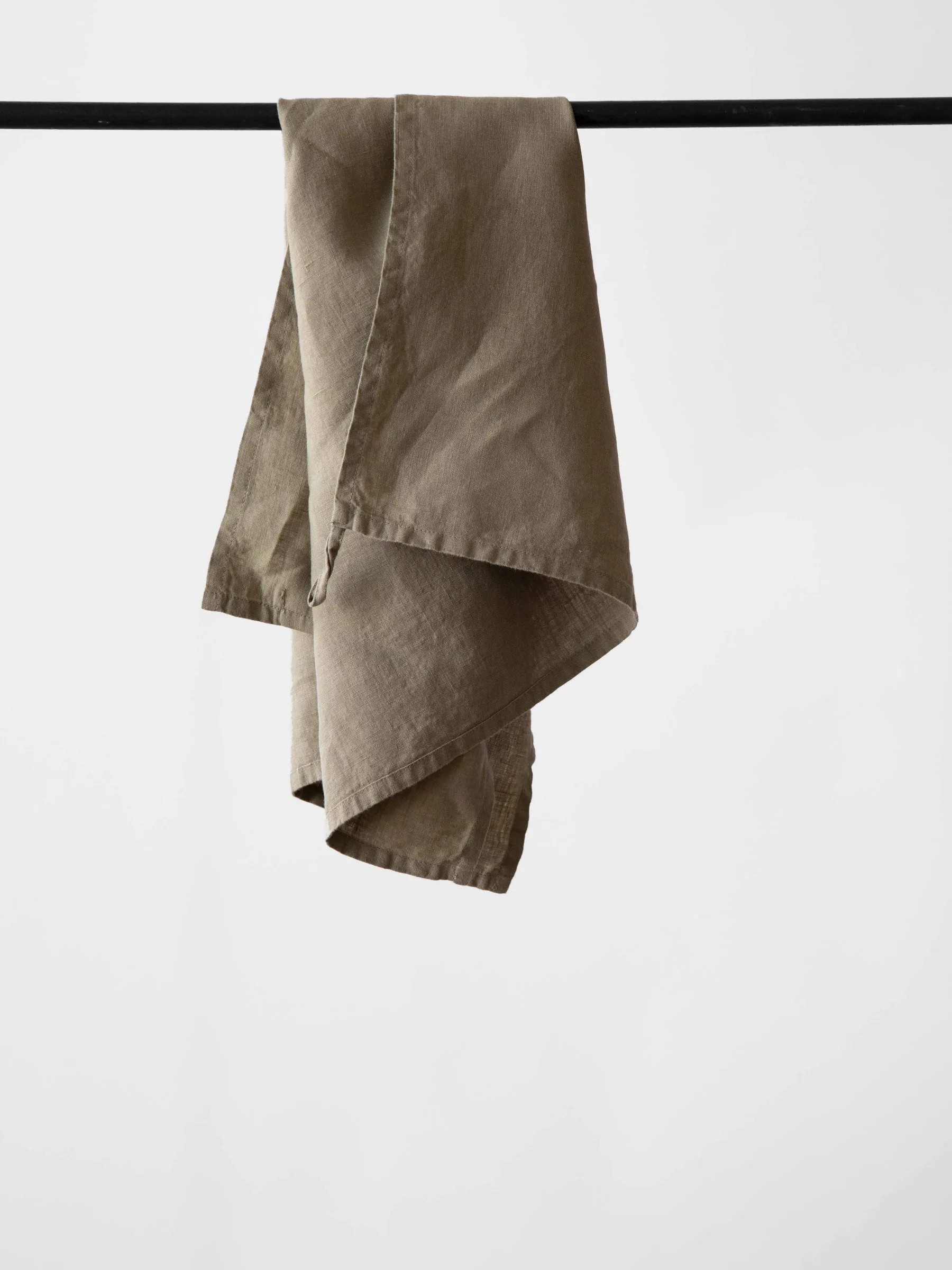 Tell me more keukenhanddoek linnen 50x70 cm, Olijf Tell Me More