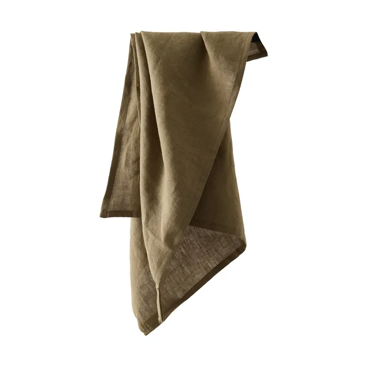 Tell me more linnen keukendoek 50x70 cm - Donker olijfgroen - Tell Me More