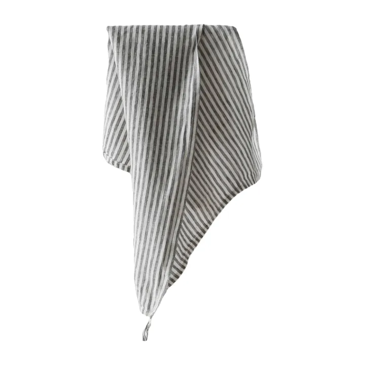 Tell me more linnen keukendoek 50x70 cm - Grey-white - Tell Me More