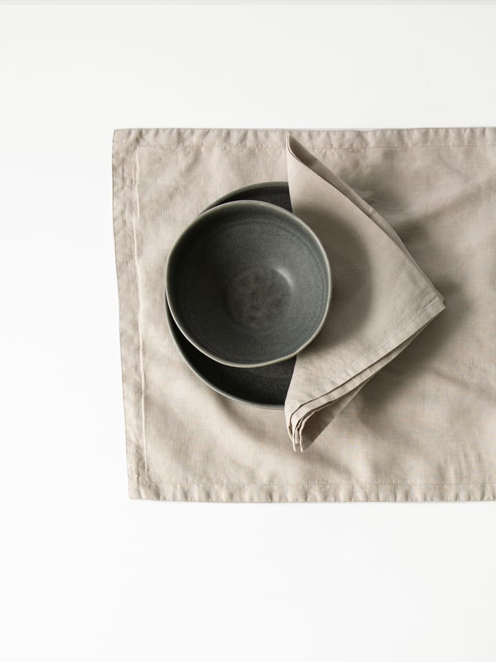 Tell Me More placemat linnen 35x50 cm, Warm grijs Tell Me More