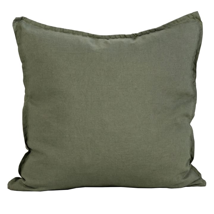 Washed linen kussenhoes 50 x 50 cm. - Khaki (groen) - Tell Me More