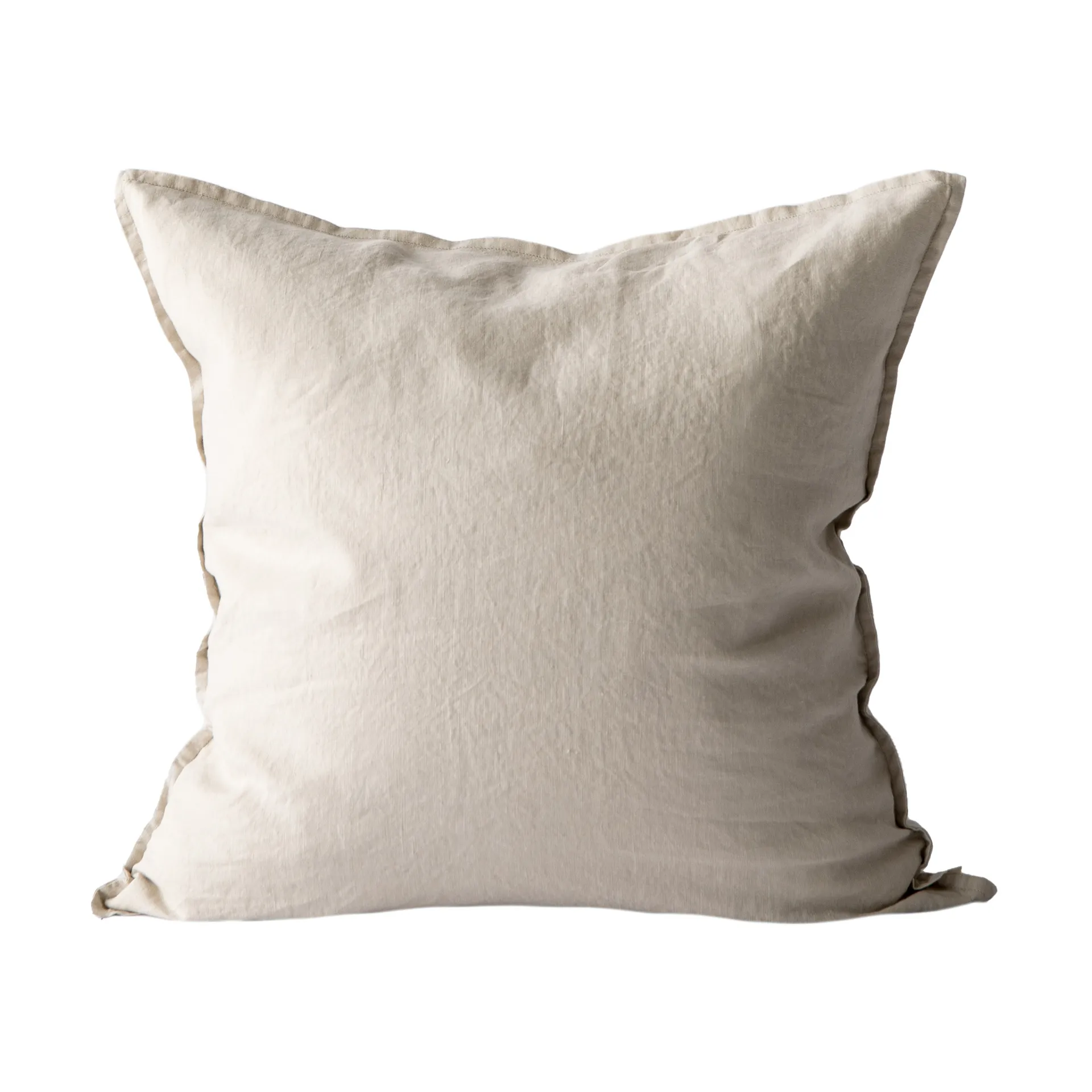 Washed linen kussenhoes 50 x 50 cm., Warm grijs Tell Me More