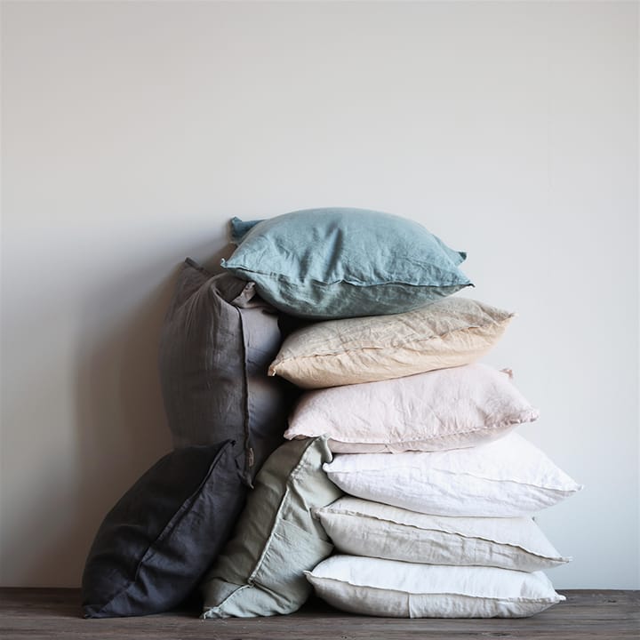Washed linen kussenhoes 50 x 50 cm. - warmgrijs (grey) - Tell Me More