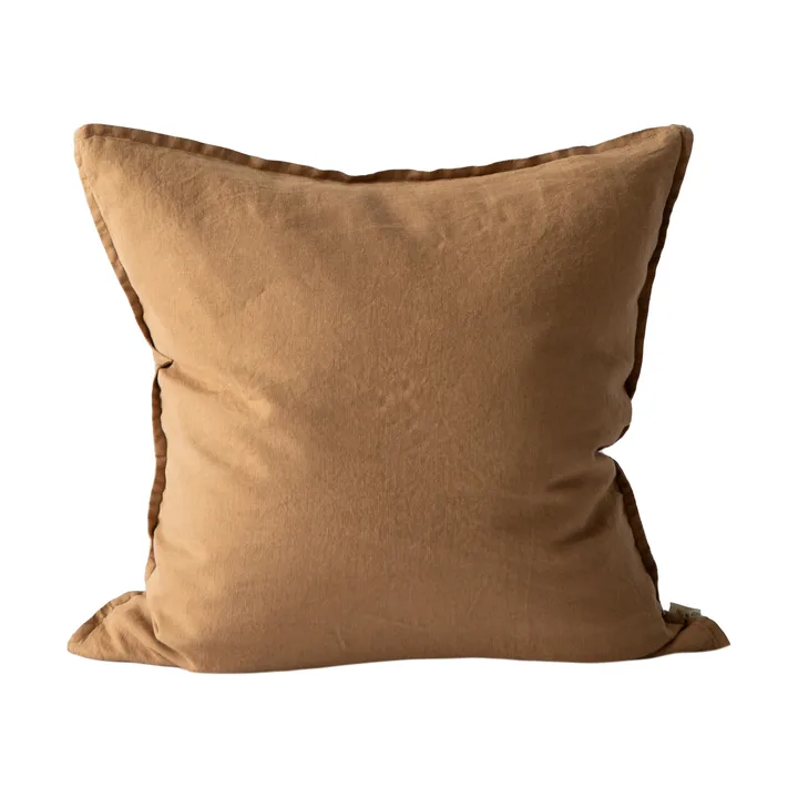 Washed linen kussenhoes 50x50 cm - Hazelnoot - Tell Me More