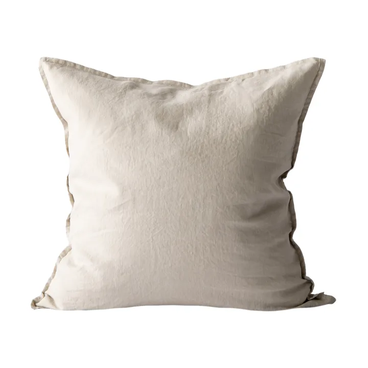 Washed linen kussenhoes 50x50 cm - Warm grijs - Tell Me More