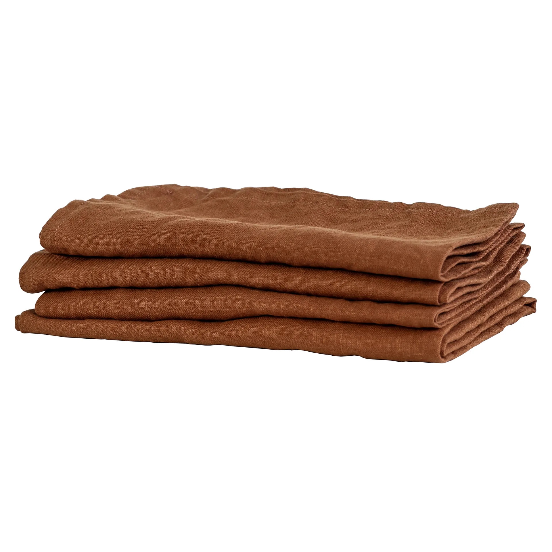 Washed linen servet, Amber (bruin) Tell Me More