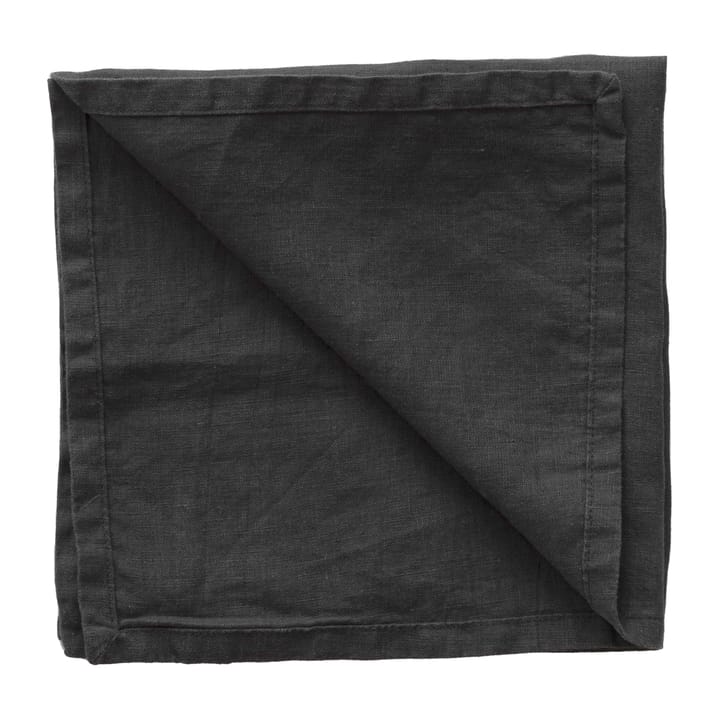 Washed linen servet - Carbon (zwart) - Tell Me More