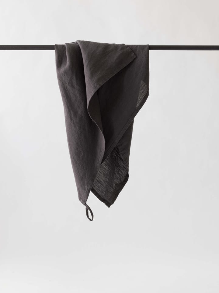 Washed linen servet - Carbon (zwart) - Tell Me More