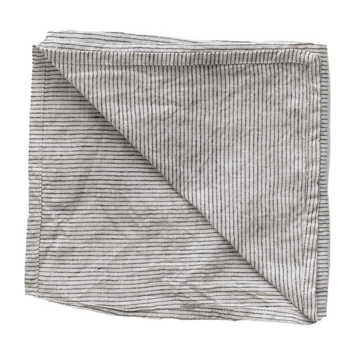 Washed linen servet - Pinstripe (black-white) - Tell Me More