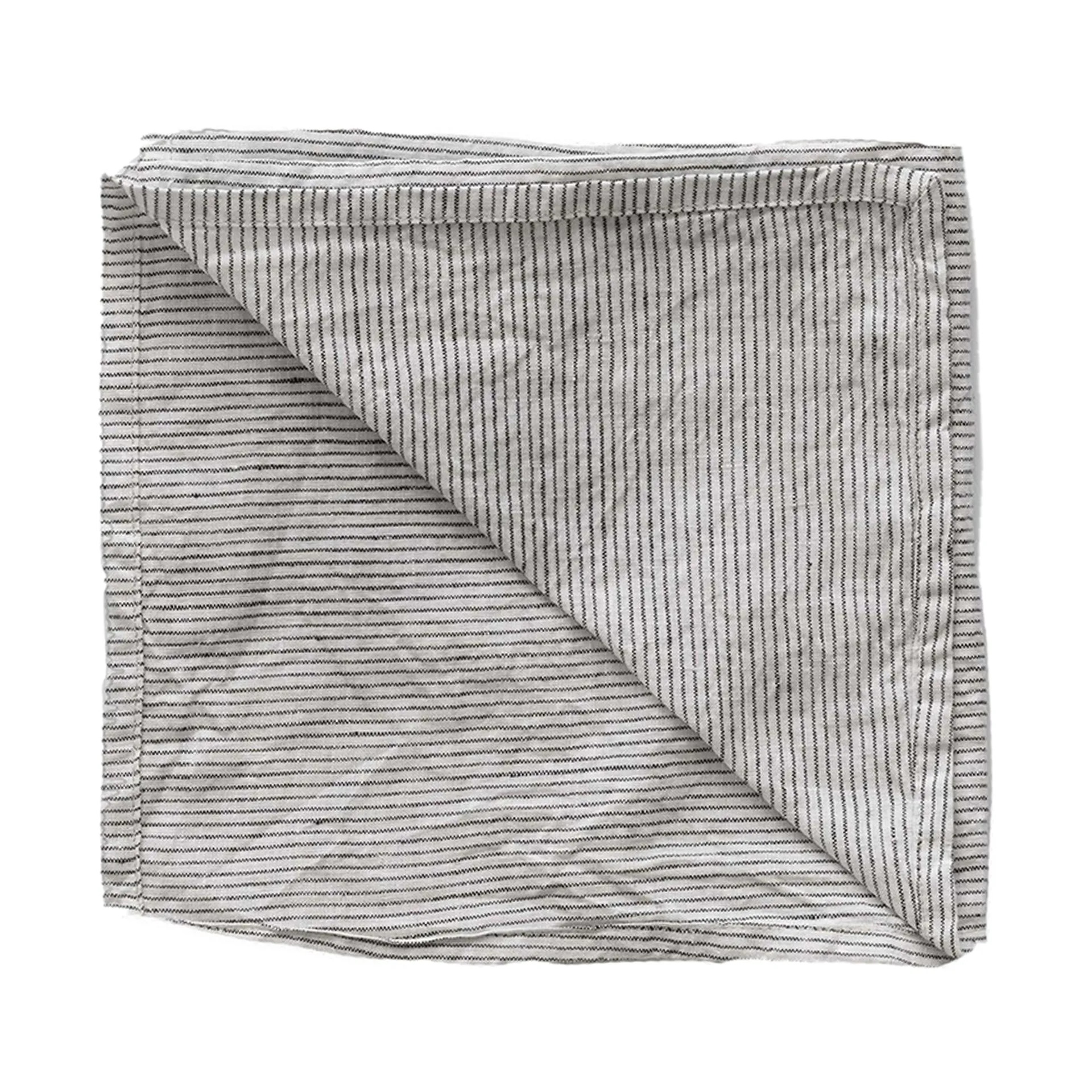 Washed linen stoffen servet 45x45 cm, Pinstripe Tell Me More