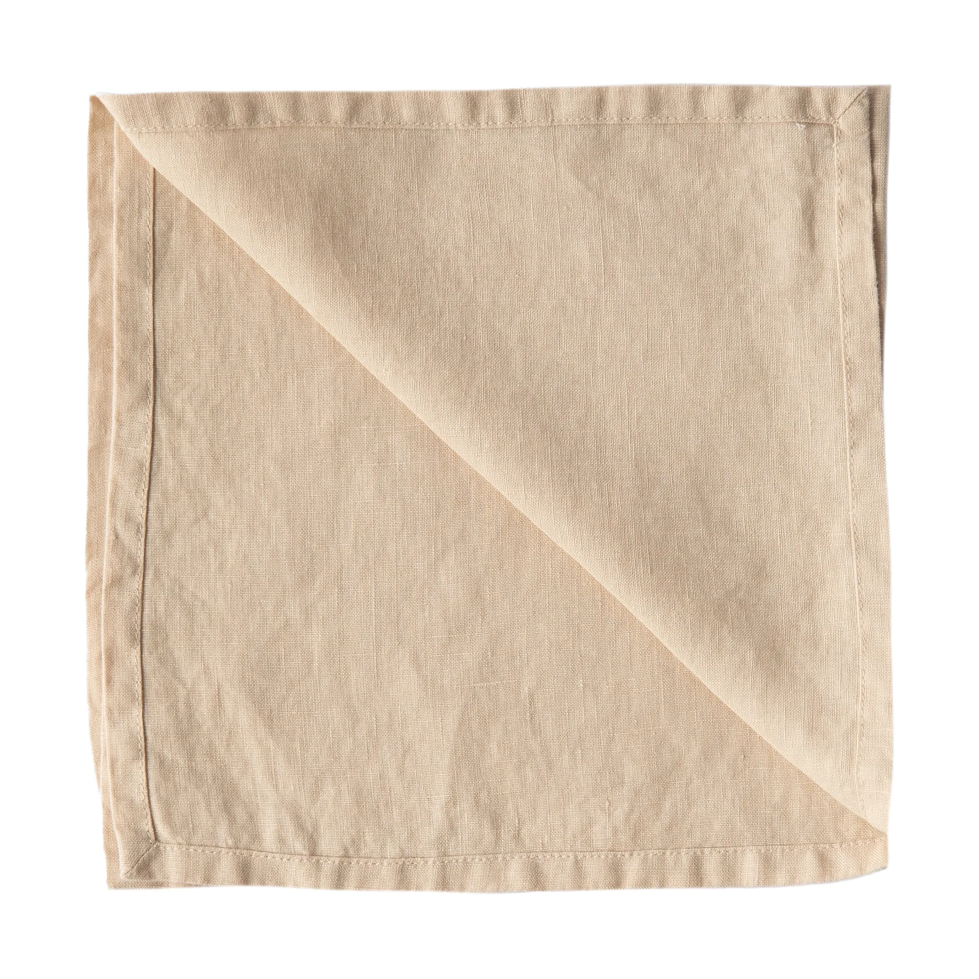 Washed linen stoffen servet 45x45 cm, Zand Tell Me More