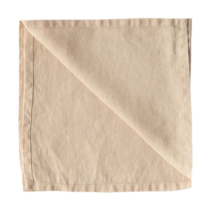 Washed linen stoffen servet 45x45 cm - Zand - Tell Me More