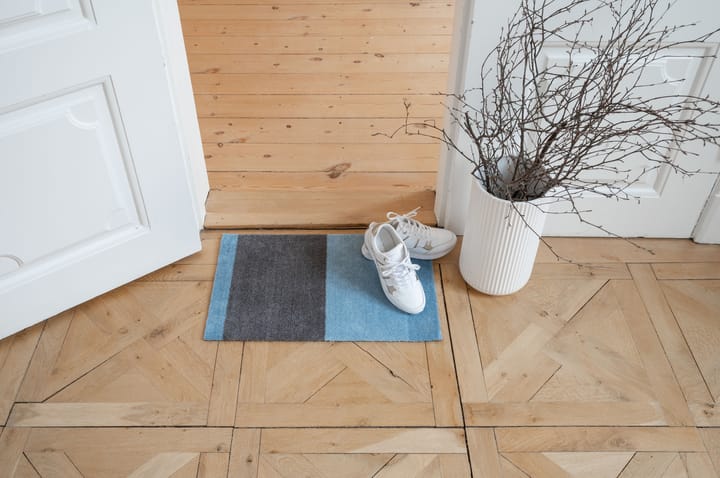 Stripes by tica, horizontaal, deurmat, Blue-steel grey, 40x60 cm tica copenhagen