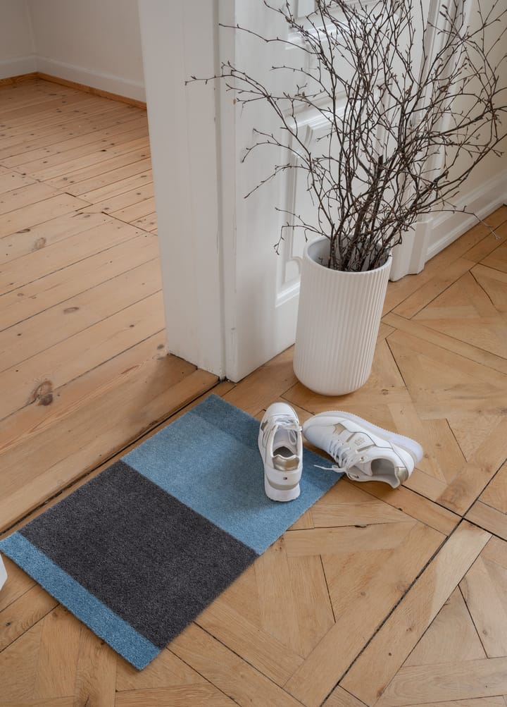 Stripes by tica, horizontaal, deurmat, Blue-steel grey, 40x60 cm tica copenhagen