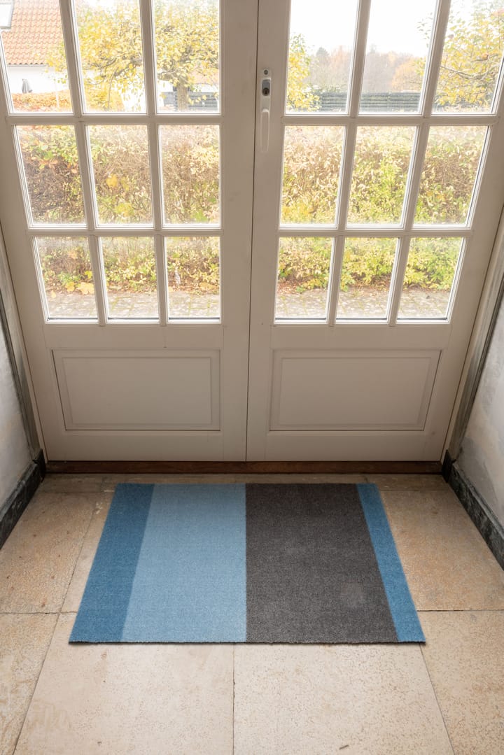 Stripes by tica, horizontaal, deurmat, Blue-steel grey, 60x90 cm tica copenhagen