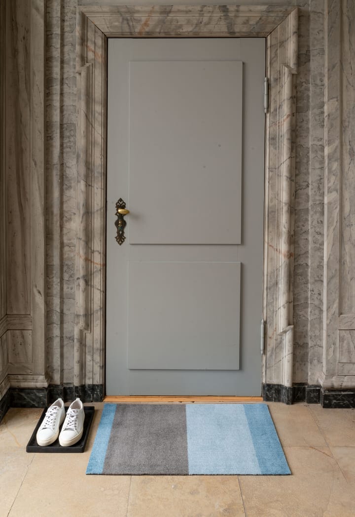Stripes by tica, horizontaal, deurmat, Blue-steel grey, 60x90 cm tica copenhagen