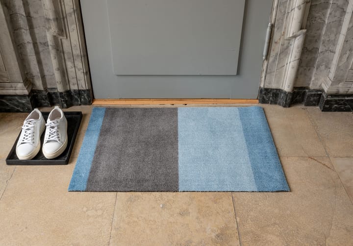 Stripes by tica, horizontaal, deurmat, Blue-steel grey, 60x90 cm tica copenhagen
