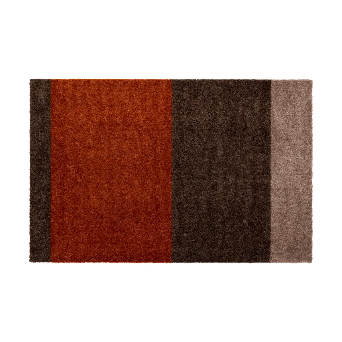 tica copenhagen Stripes by tica, horizontaal, deurmat Brown-terracotta, 60x90 cm