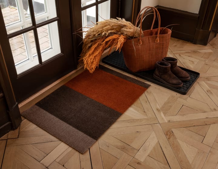 Stripes by tica, horizontaal, deurmat - Brown-terracotta, 60x90 cm - tica copenhagen