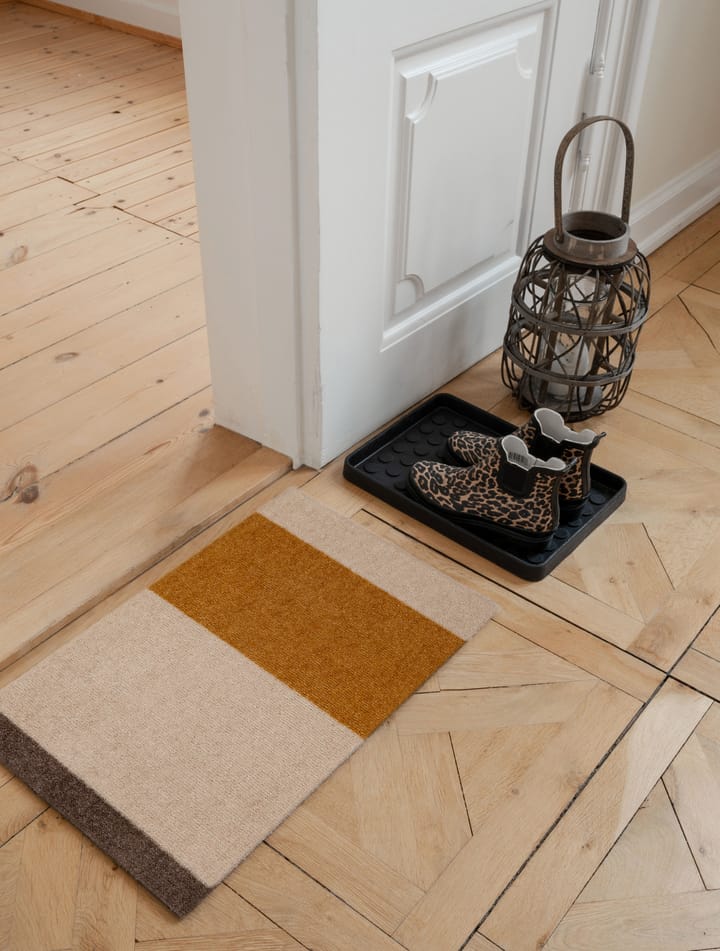 Stripes by tica, horizontaal, deurmat, Ivory-dijon-brown, 40x60 cm tica copenhagen