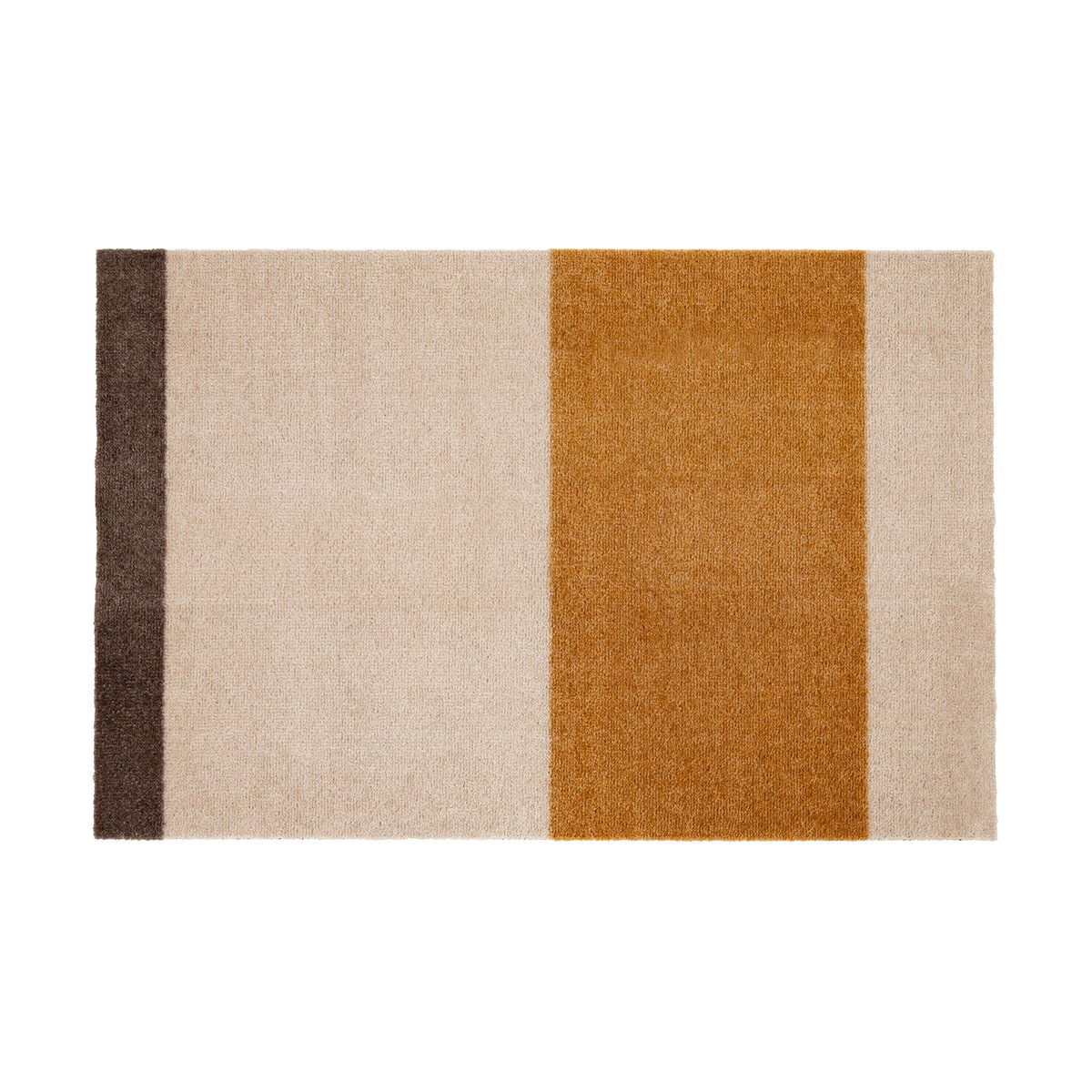tica copenhagen Stripes by tica, horizontaal, deurmat Ivory-dijon-brown, 60x90 cm