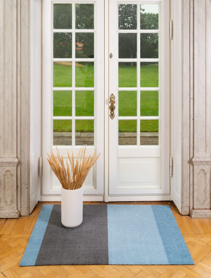 Stripes by tica, horizontaal, gangmat, Blue-steel grey, 90x130 cm tica copenhagen