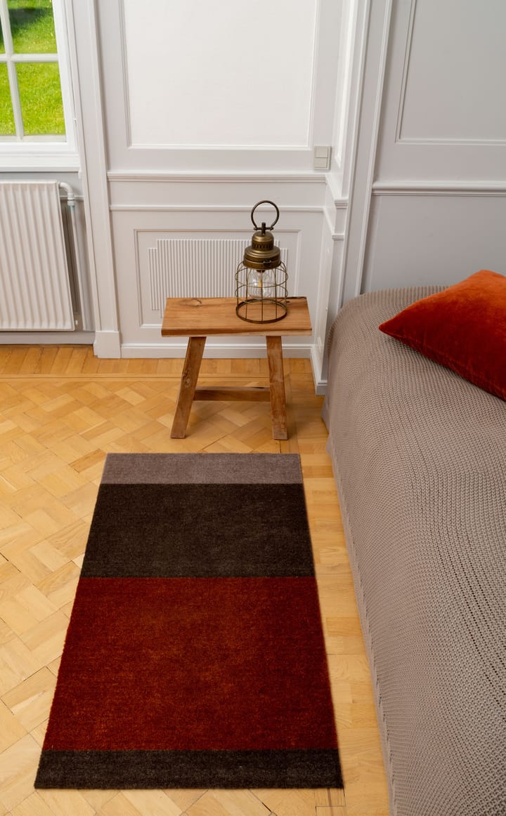 Stripes by tica, horizontaal, gangmat - Brown-terracotta 67x120 cm - tica copenhagen