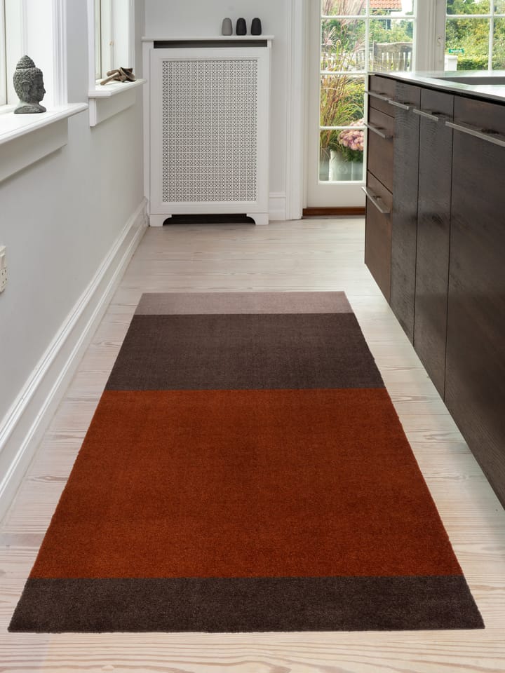 Stripes by tica, horizontaal, gangmat, Brown-terracotta 90x200 cm tica copenhagen