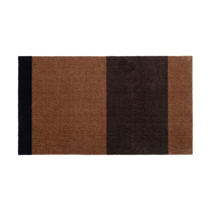 Stripes by tica, horizontaal, gangmat - Cognac-dark brown-black, 67x120 cm - tica copenhagen