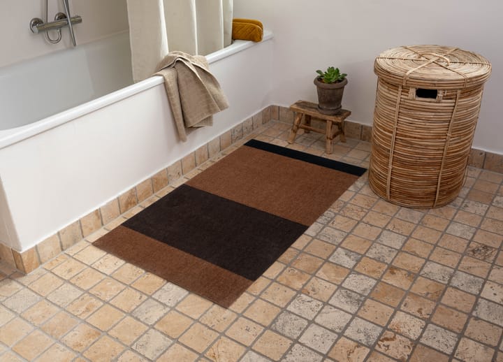 Stripes by tica, horizontaal, gangmat, Cognac-dark brown-black, 67x120 cm tica copenhagen